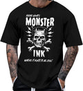 Monster Ink Custom "Frankenskull" Logo T‑Shirt