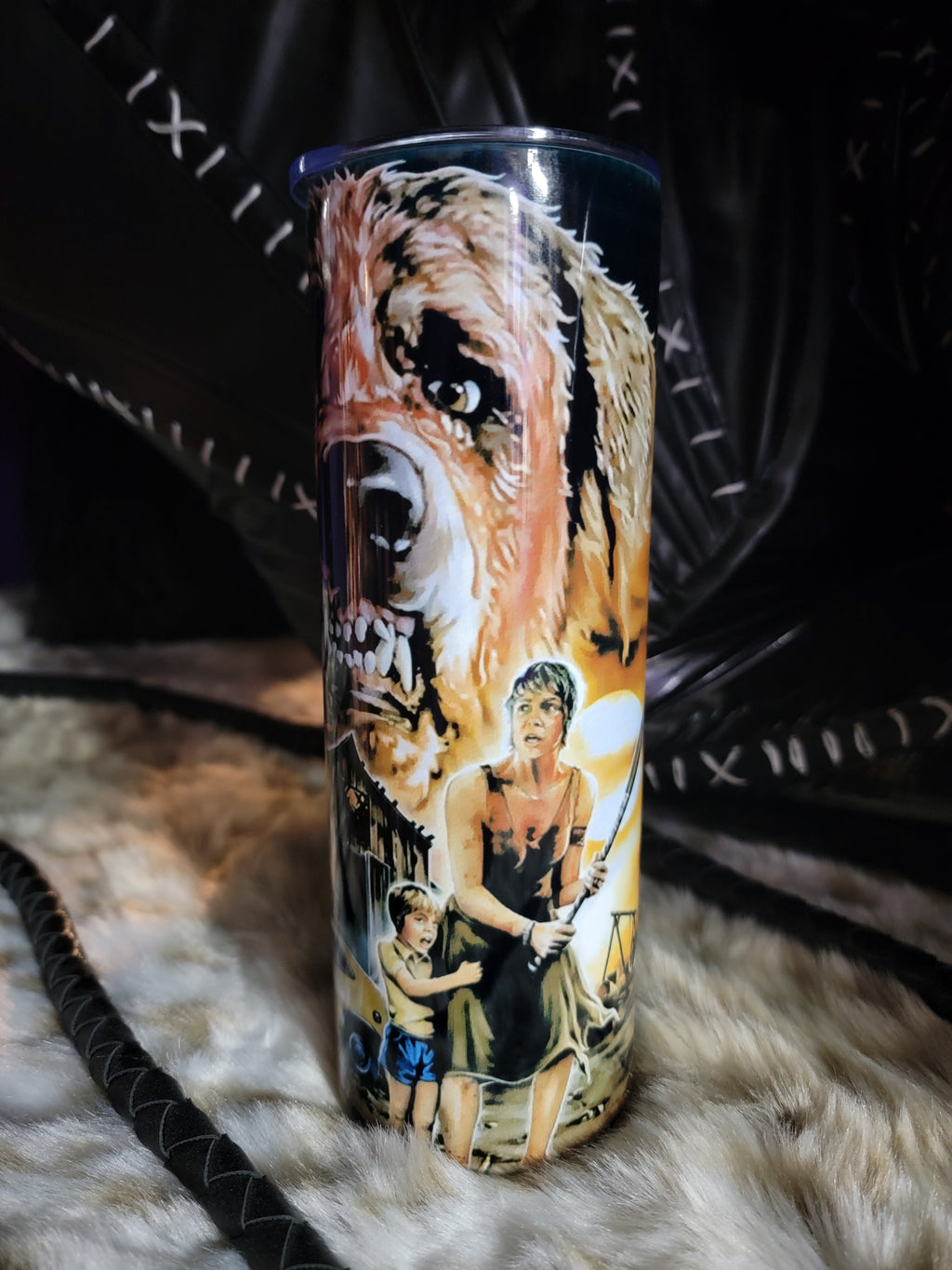 Cujo 20oz Skinny Edge Sublimation Tumbler – Stephen King Horror Design