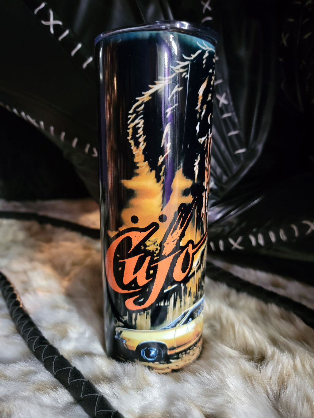 Cujo 20oz Skinny Edge Sublimation Tumbler – Stephen King Horror Design