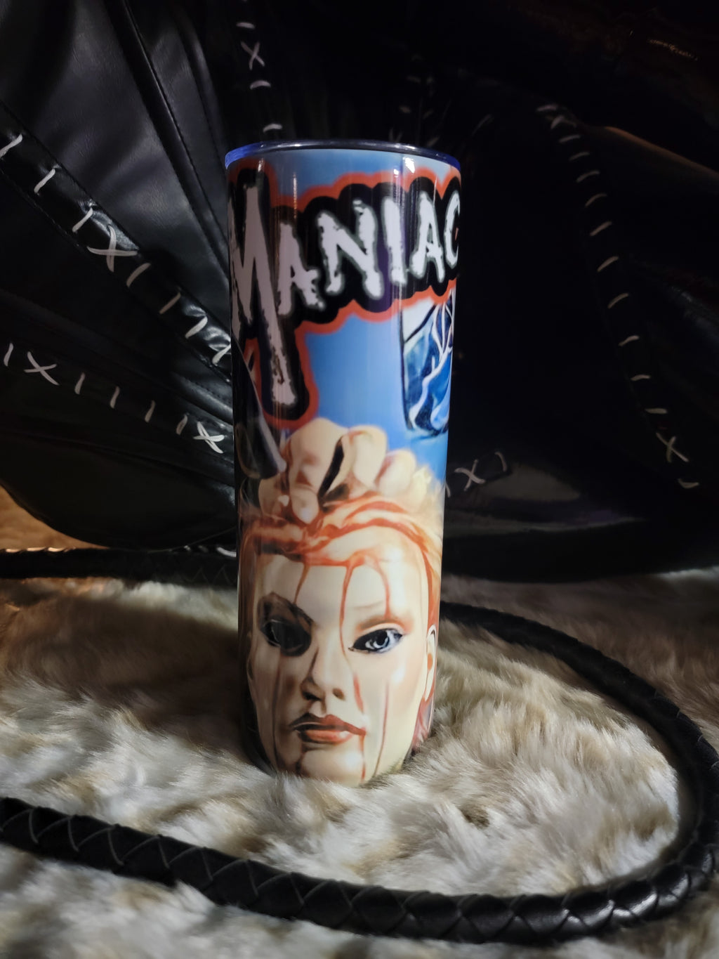 Maniac 20oz Skinny Edge Horror Tumbler