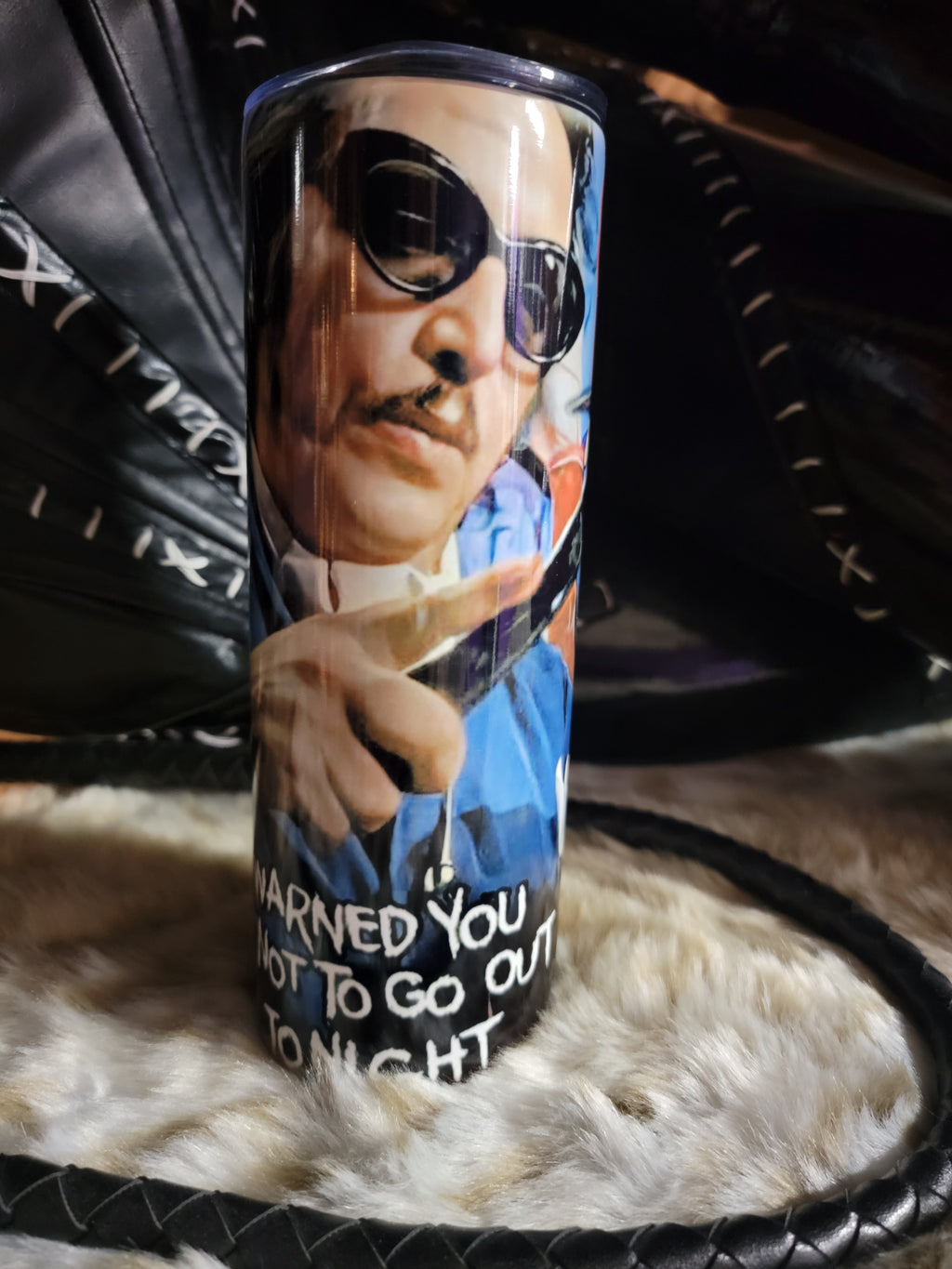 Maniac 20oz Skinny Edge Horror Tumbler