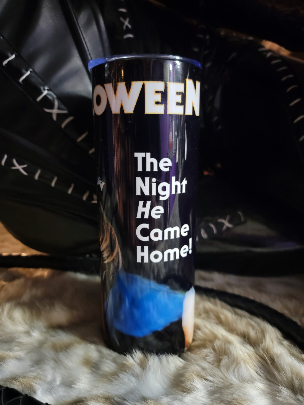 Halloween PJ Soles and Bob 20oz Skinny Edge Horror Tumbler