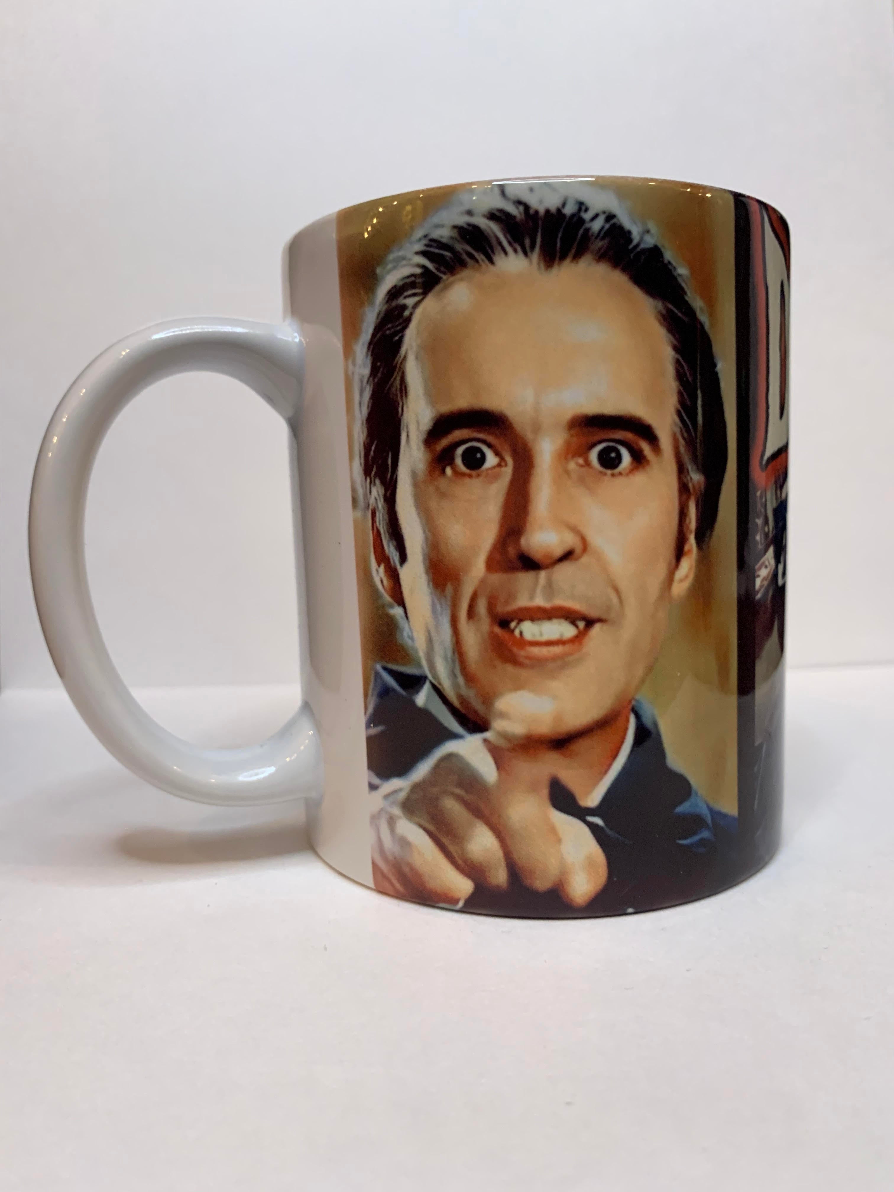 Taza de cerámica Conde Drácula Christopher Lee • 325 ml • Regalo clásico de Hammer Horror