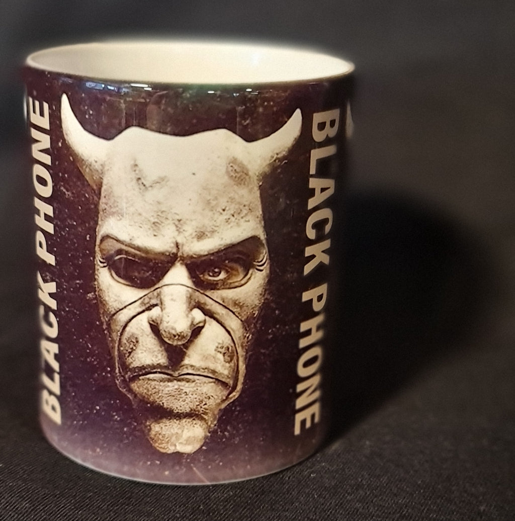 The Black Phone Mug • 11 oz Ceramic • Horror Thriller • Designed by Monster Ink